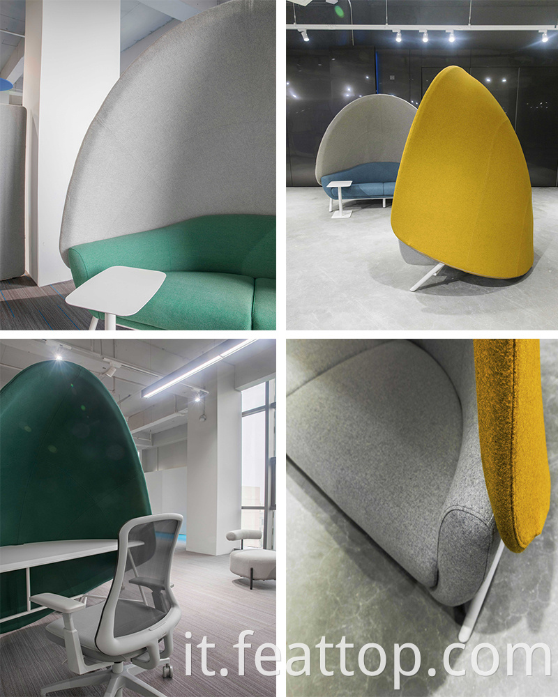 Design moderno in tessuto in tessuto di divano imbottito sedute /ufficio acustico Meeting Pod /Office Workstation